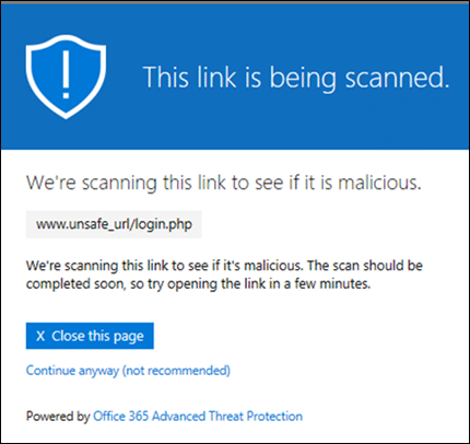 Microsoft Defender for Office 365 -Safe Links Scanning