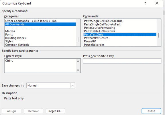 Microsoft 365 Word Shortcuts