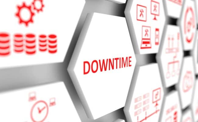 a close-up of several hexagons - cost of it downtime